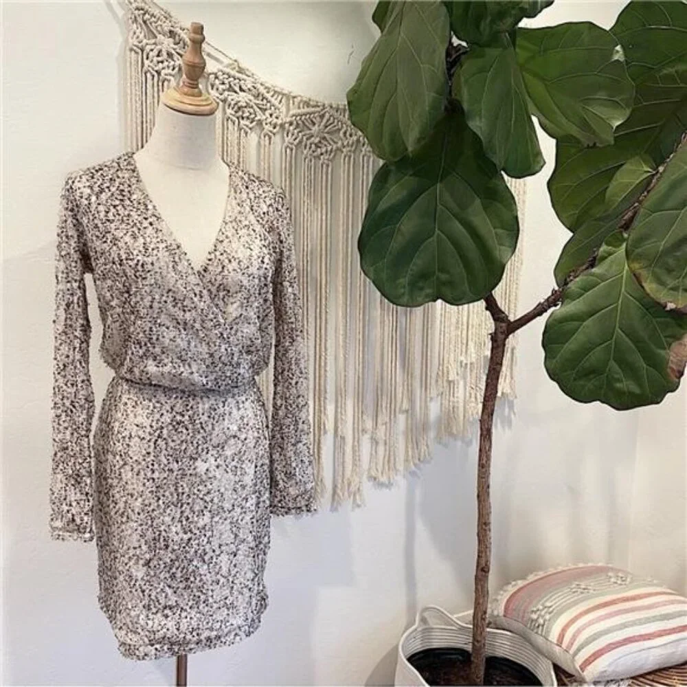 Victoria's Secret / Moda International White Sequin Cocktail Dress - Size Small - Picture 2 of 6